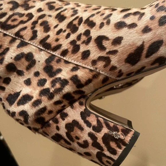 Sam Edelman cheetah print cow hair boots - Picture 2 of 4